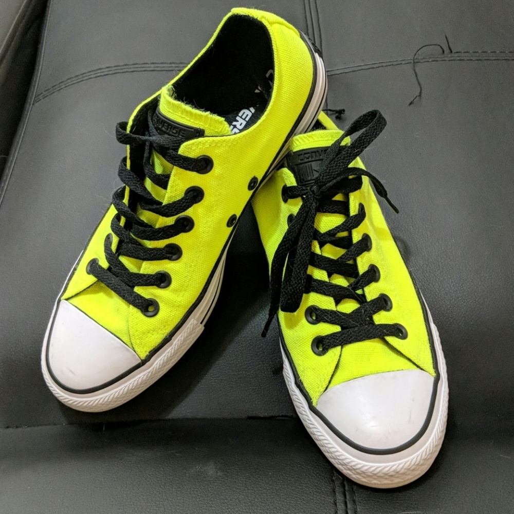Neon yellow Converse All Star